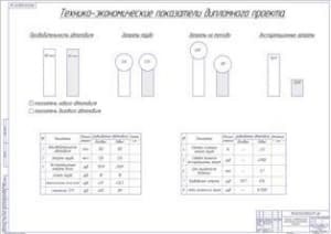 Технико-экономические показатели проекта (формат А1)