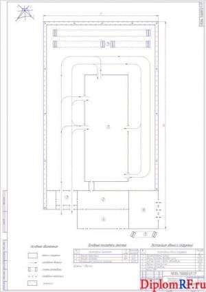 Схема генеральный план автосервисного комплекса (формат А1)