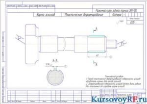 Ремонтный чертеж разжимного кулака заднего тормоза ЗИЛ-130 (формат А2)