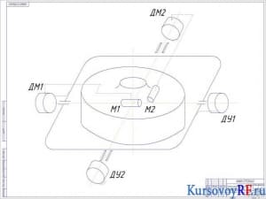 схема кинематическая гировертикаль с радиальной коррекцией (формат А1)