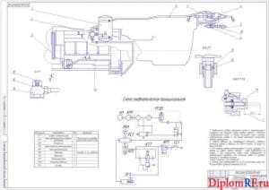 Общий вид пневматической системы управления тормозами прицепа (формат А1)