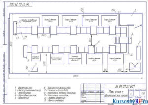 План цеха с автоматической линией (формат А3)