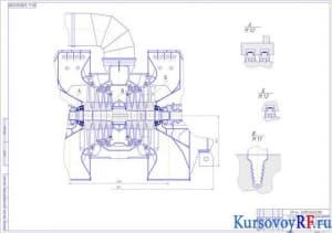 Чертеж турбины К-200-120 ЦНД