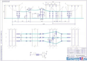 Ячейка обходного выключателя ОРУ 220 кВ