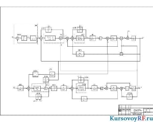 Чертеж структурной схемы системы двухзонного регулирования электропривода экскаватора ЭКГ 3,2 