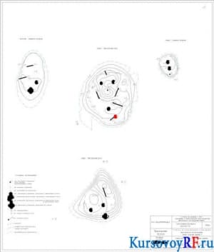 Схема размещения скважин Чикулаевского месторождения, объект тульский, вариант