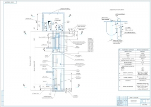 2.	Пассажирский лифт сборочный чертеж, с кинематической схемой, А1