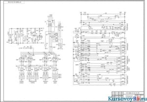 Чертеж принципиальная схема электрооборудования крана КБ-306(С-981) (формат А1)