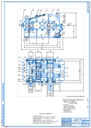 3.	Сборочный чертеж редуктора на формате А1