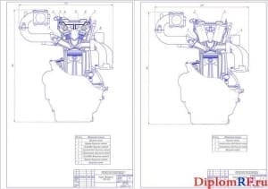 Сравнение двигателей в разрезе ЗМЗ – 406 и ЗМЗ – 406 М (формат А1)