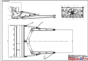 Чертеж оборудования рабочего роторного снегоочистителя (формат А1)
