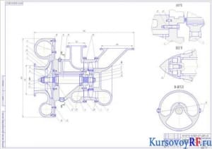Чертеж турбокомпрессора сборочный (формат А1)