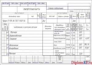 Чертёж маршрутной карты восстановления стакана подшипника (формата А4х2)