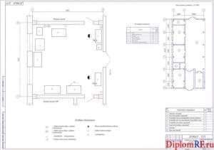 Схема технологическая планировка разборочно-моечного участка (формат А1)