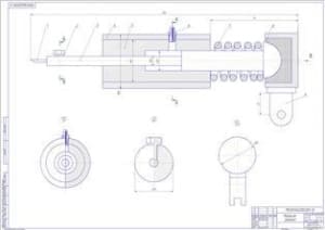 Сборочный чертеж механизма резания стенда (ф.А1)