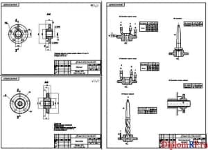 Чертеж детали ступицы, детали заготовки и чертеж технологического маршрута (формат А1)