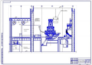 9.	Цех чугунного литься мощностью 60000 тонн в разрезе А1