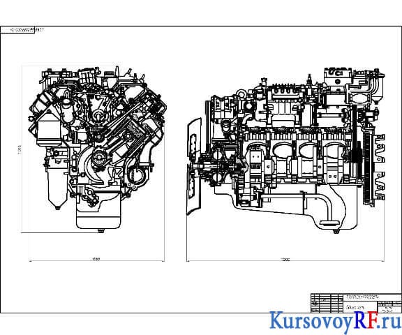 Курсовая работа по теме Расчёт двигателя КамАЗ-740
