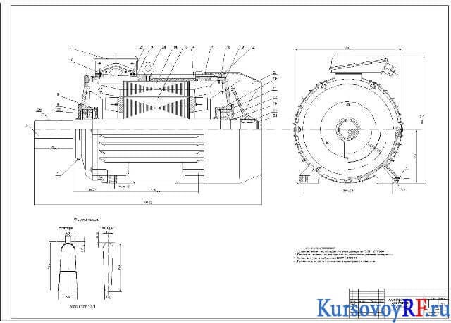 Расчет асинхронного электродвигателя с короткозамкнутым ротором курсовой проект