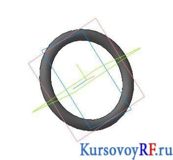 Чертеж деталь 18 резиновое колесо (3D)