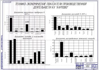 Технико-экономические показатели производственной деятельности КХ «Карпово» (формат А1)