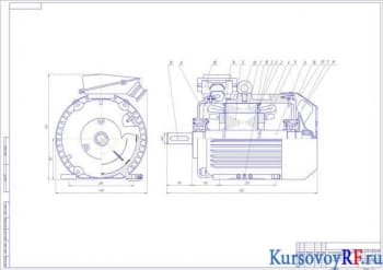 Проектная курсовая разработка асинхронного двигателя на основе справочных параметров серийного двигателя 4А180М8У3 с короткозамкнутым ротором