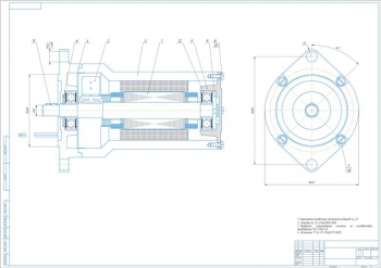 Сборочный чертеж электродвигателя, А1