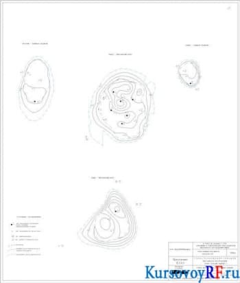 Схема размещения скважин Чикулаевского месторождения, объект тульский, вариант