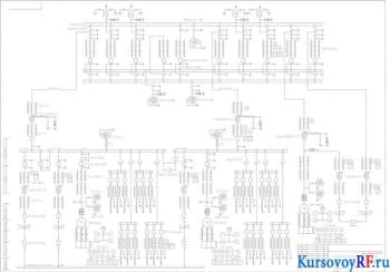 Главная схема электрических соединений ТЭЦ-220 МВт