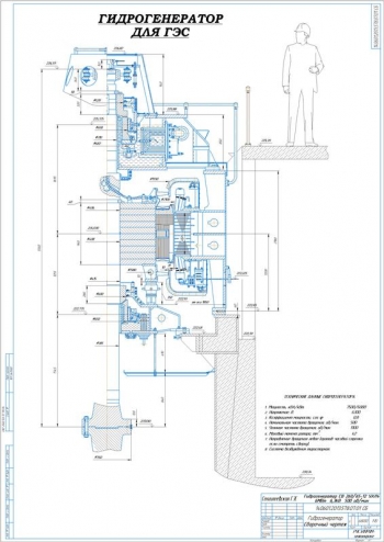 Проект синхронного явнополюсного гидрогенератора мощностью 7500 кВА