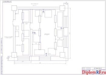 Схема освещения участка ТО и ТР газовой аппаратуры (формат А 1)