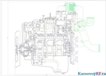 Расчет четырехтактного шестицилиндрового дизельного двигателя с наддувом двигателя КАМАЗ-740