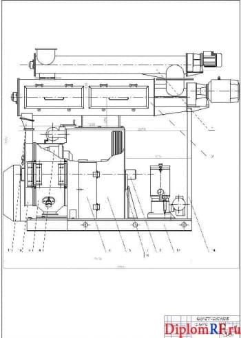 Чертёж сборочный гранулятора (формат А1 )
