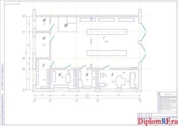 Схема планировка ремонтной мастерской (формат А 1)