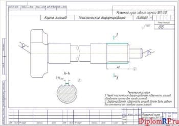 Чертёж карты эскизов кулака разжимного тормоза заднего ЗИЛ-130 (формат А2)