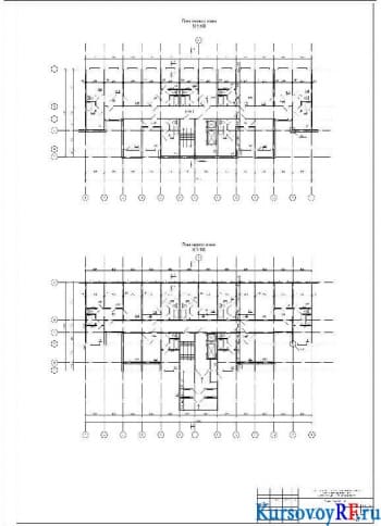 Планы типового и первого этажей