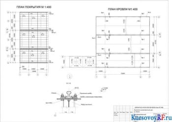  План покрытия, План кровли, Узел 1