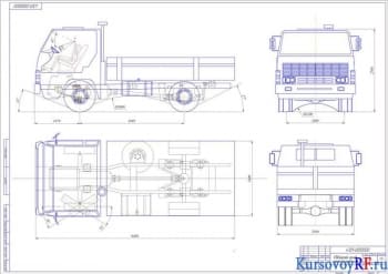 Курсовая разработка компоновки и системы грузового автомобиля