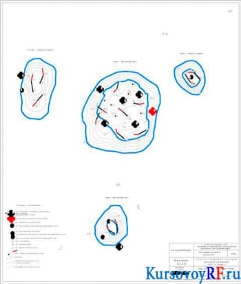 Схема размещения скважин Чикулаевского месторождения, Пласт Т1, вариант 3