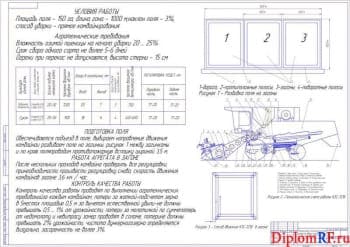 Чертёж операционно-технологической карты уборки озимой пшеницы (формат А1)