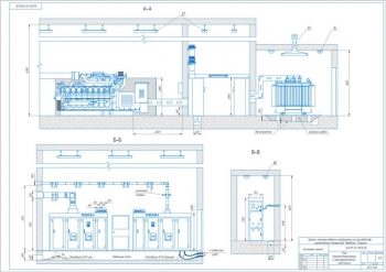 5.	Рабочий чертеж плана электрогенераторной и трансформаторной подстанции, А1
