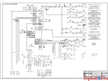Схема скелетная электроснабжения варочно-промывного цеха (формат А1)