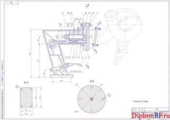 Чертеж стенда для монтажа и демонтажа турбокомпрессора (формат А1)