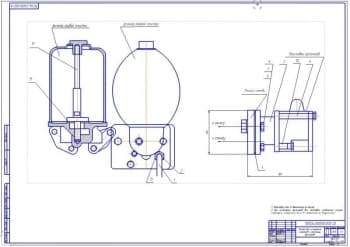 Сборочный чертеж плиты для испытания клапанов и масляных фильтров (ф.А1)