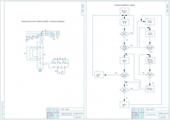 6.	Рабочий чертеж электрической схемы главного привода и основного освещения, с алгоритмом управления лифтом, А1