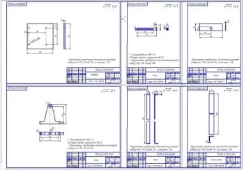 Рабочие чертежи деталей конструкции (деталировка)  (формат А1)