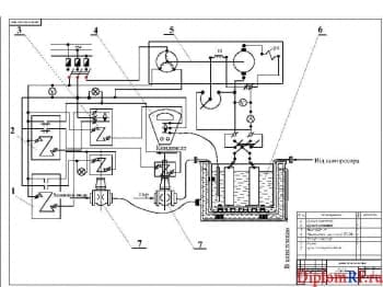 Схема принципиальная установки для хромирования в саморегулирующемся электролите (формат А1)