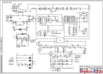 Чертёж схемы электрической принципиальной машины испытания материалов (формат А1)